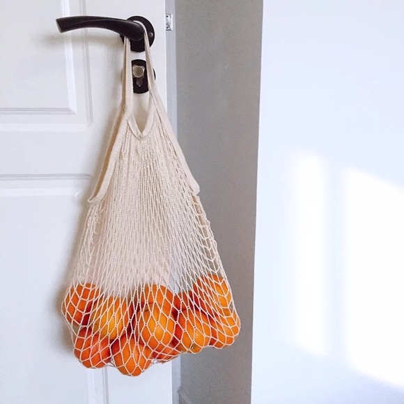 LAST French Cotton Net Market Bag White - Picture 5 of 7